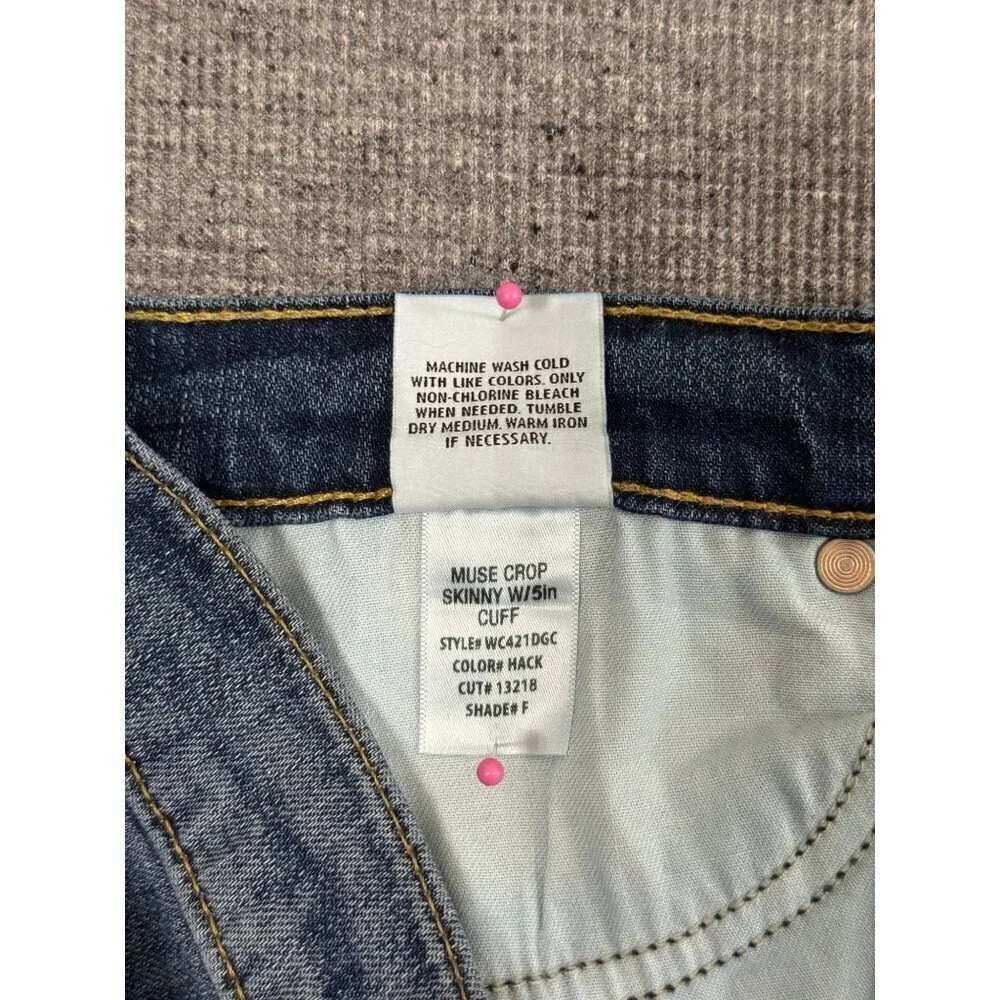 Hudson Blue Denim Skinny Jeans Women’s Mid Rise Size 30 x 30 Made in USA - Picture 15 of 16